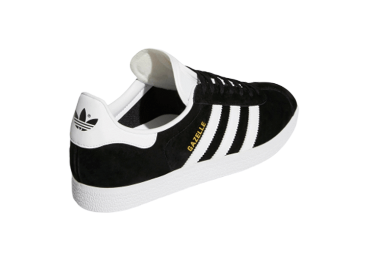 ADIDAS GAZELLE SHOES BLACK WHITE LOGO – תמונה 3