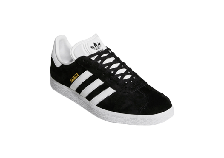 ADIDAS GAZELLE SHOES BLACK WHITE LOGO – תמונה 2