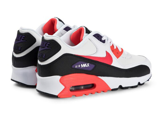 נעלי נייק-Nike Air Max 90 White and Bright Crimson
