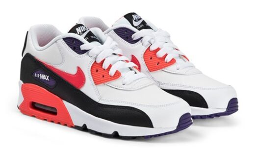 Nike Air Max 90 Sneakers White and Bright Crimson_ (4)