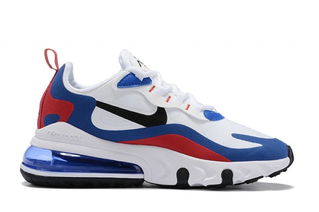 Nike Air Max 270 React White Blue Red – תמונה 3