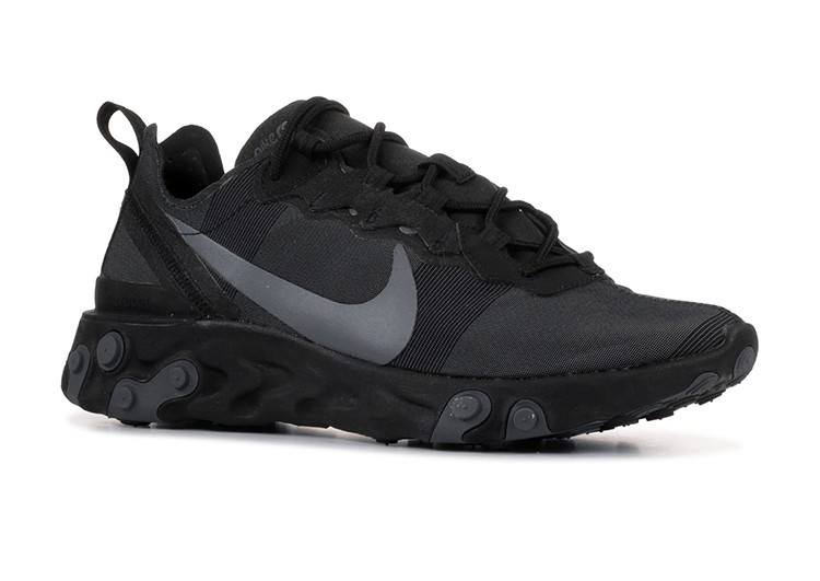 נעלי נייק-Nike React Element 55 Black Gray – תמונה 2