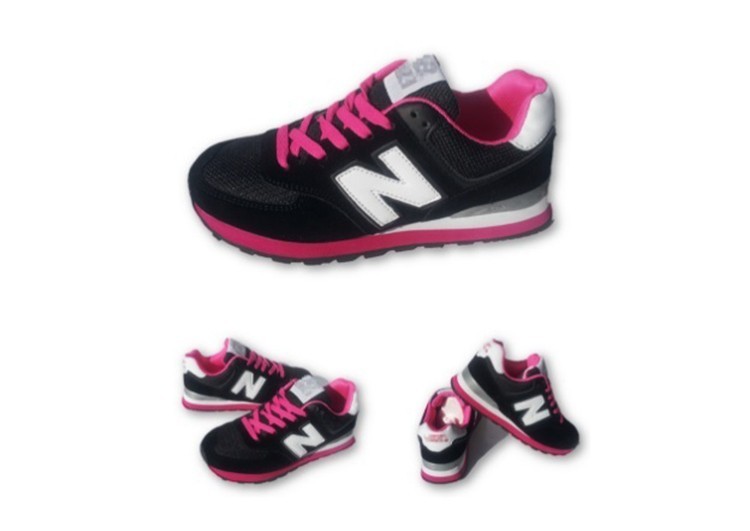 נעלי ניו באלאנס-New Balance 574 PINK BLACK – תמונה 2
