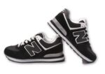 נעלי ניו באלאנס-New Balance 574 BLACK WHITE GRAY