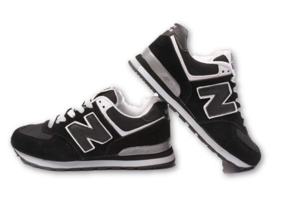 נעלי ניו באלאנס-New Balance 574 BLACK WHITE GRAY