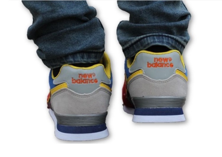 נעלי ניו באלאנס-New Balance 574 BLUE RED – תמונה 2