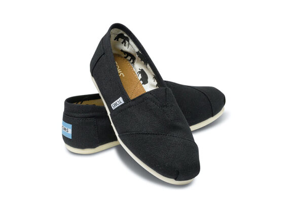 נעלי טומס-TOMS SHOES - CLASSIC BLACK CANVAS