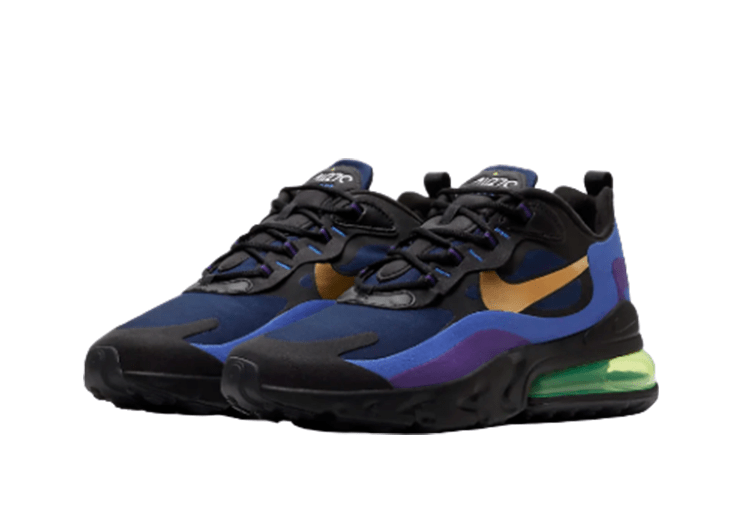 Nike Air Max 270 React LIGHT PURPLE-NAVY BLUE-GOLDEN LOGO – תמונה 5