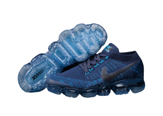 נעלי נייק-Nike Air Vapor Max Flyknit 2.0W BLUE - BLACK LOGO