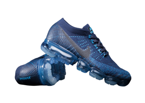 נעלי נייק-Nike Air Vapor Max Flyknit 2.0W BLUE - BLACK LOGO
