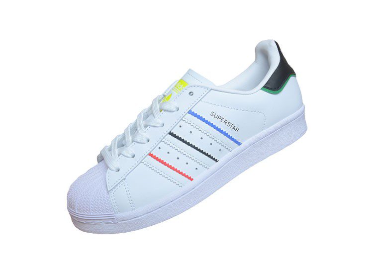 נעלי אדידס-ADIDAS Stan Smith - Anniversary White Rainbow Bar – תמונה 3
