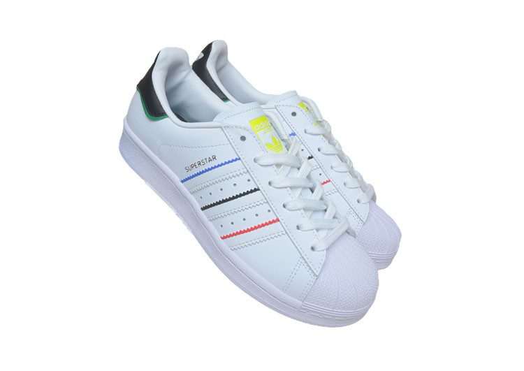 נעלי אדידס-ADIDAS Stan Smith - Anniversary White Rainbow Bar – תמונה 5