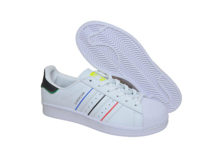 נעלי אדידס-ADIDAS Stan Smith - Anniversary White Rainbow Bar – תמונה 2