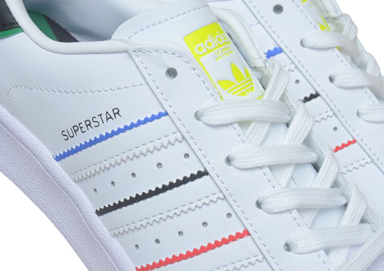 נעלי אדידס-ADIDAS Stan Smith - Anniversary White Rainbow Bar – תמונה 10