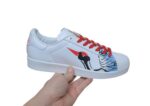 נעלי אדידס-ADIDAS Stan Smith - Red-Blue