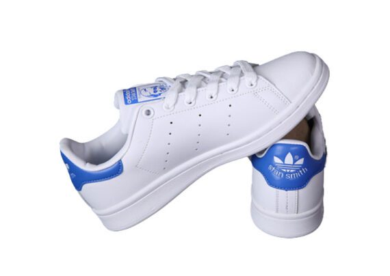 נעלי אדידס-ADIDAS Stan Smith - Suit White - Blue