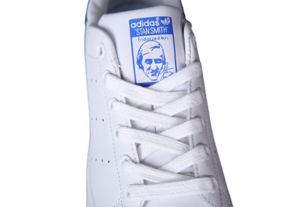 נעלי אדידס-ADIDAS Stan Smith - Suit White - Blue