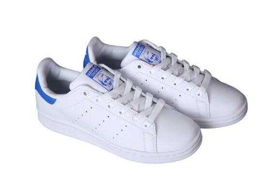 נעלי אדידס-ADIDAS Stan Smith - Suit White - Blue
