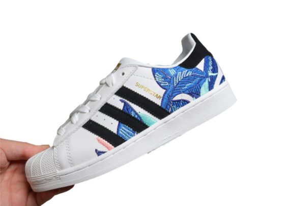 נעלי אדידס-ADIDAS Stan Smith-White-Black-Blue
