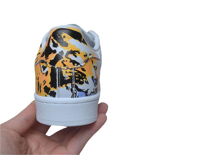 נעלי אדידס-ADIDAS Stan Smith- White-Blue-Yellow – תמונה 2