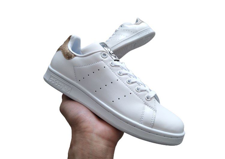 נעלי אדידס-ADIDAS Stan Smith - White - Grain Brown – תמונה 4