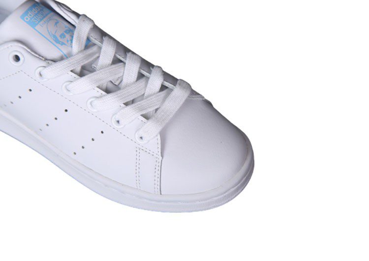 נעלי אדידס-ADIDAS Stan Smith - White Light Blue Tail – תמונה 7