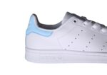 נעלי אדידס-ADIDAS Stan Smith - White Light Blue Tail