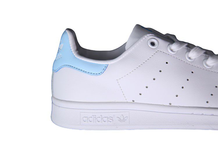 נעלי אדידס-ADIDAS Stan Smith - White Light Blue Tail – תמונה 8