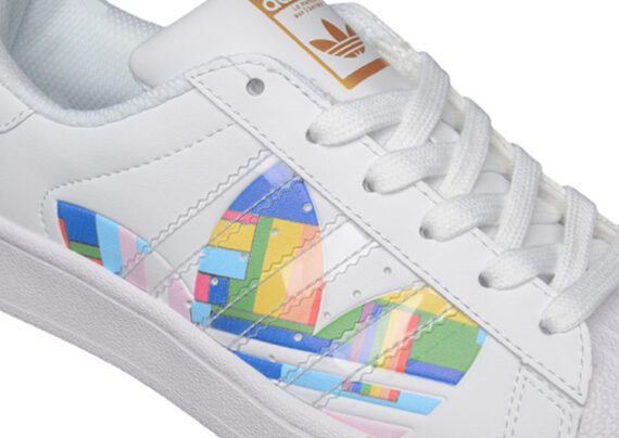 נעלי אדידס-ADIDAS Stan Smith- White-Multi Logo