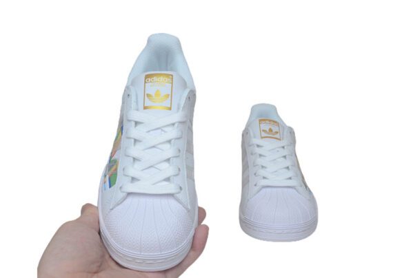 נעלי אדידס-ADIDAS Stan Smith- White-Multi Logo