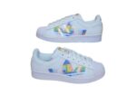 נעלי אדידס-ADIDAS Stan Smith- White-Multi Logo