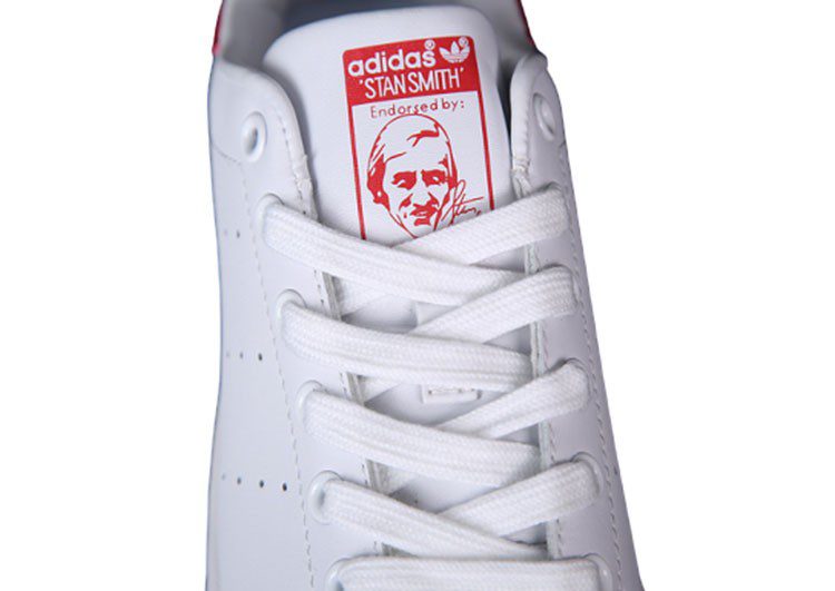 נעלי אדידס-ADIDAS Stan Smith - White Red Tail – תמונה 6