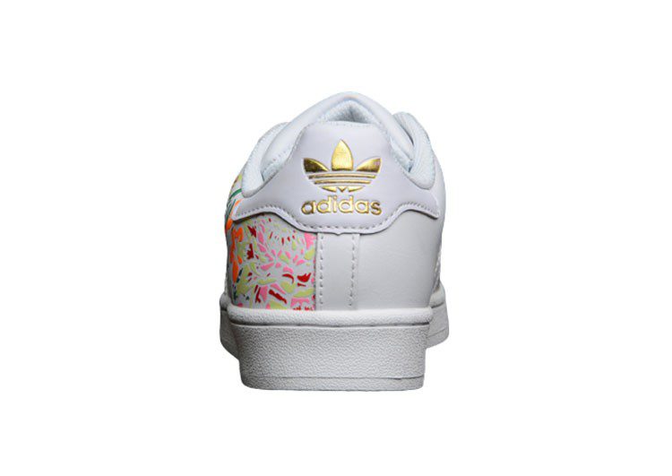 נעלי אדידס-ADIDAS Stan Smith - White With Fleur – תמונה 9