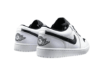 נעלי נייק-NIKE AIR JORDAN 1 LOW -WHITE-BLACK LOGO