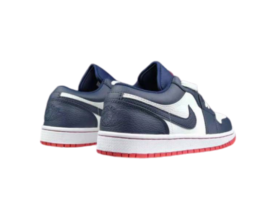 נעלי נייק-NIKE AIR JORDAN 1 LOW -WHITE-NAVY BLUE