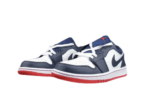 נעלי נייק-NIKE AIR JORDAN 1 LOW -WHITE-NAVY BLUE