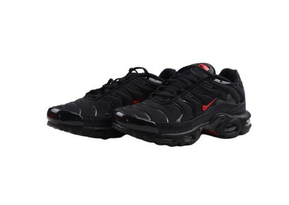 נעלי נייק-NIKE AIR MAX PLUS TN--BLACK -CADMIUM RED LOGO