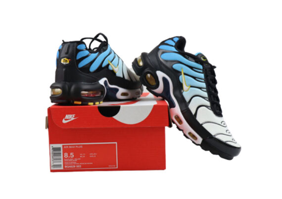 נעלי נייק-NIKE AIR MAX PLUS TN-WHITE-BLUE-BLACK