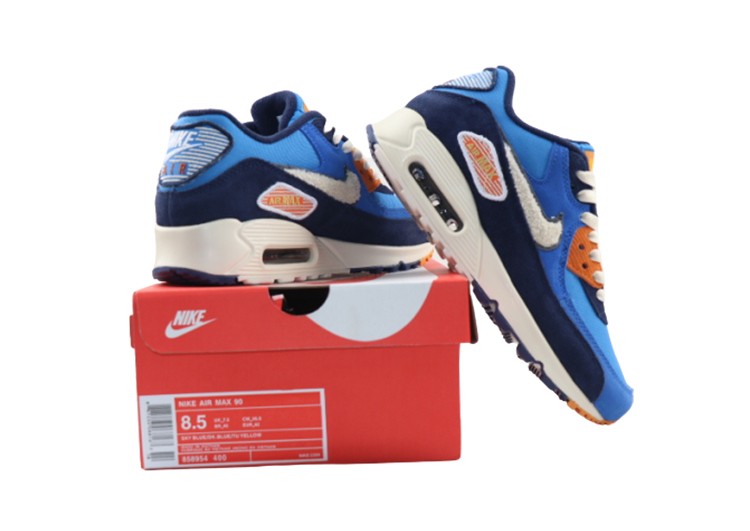 נעלי נייק-Nike Air Max 90 CURIOUS BLUE- GULF BLUE – תמונה 3