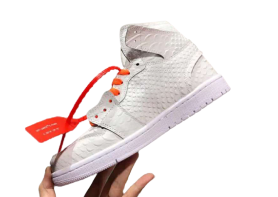 נעלי נייק-Nike air force 1 high WHITE-ORANGE