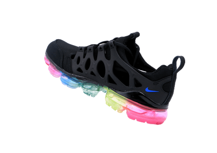 נעלי נייק-NIKE AIR VAPROMAX 2019 - BLACK-BOTTOM MULTICOLORED – תמונה 6
