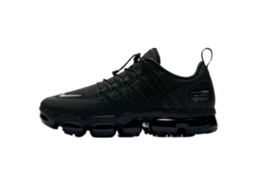 נעלי נייק-NIKE AIR VAPROMAX 2019 - FULL-BLACK - WHITE LOGO