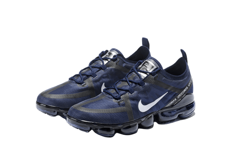 נעלי נייק-NIKE AIR VAPROMAX 2019 - NAVE BLUE-WHITE LOGO – תמונה 2