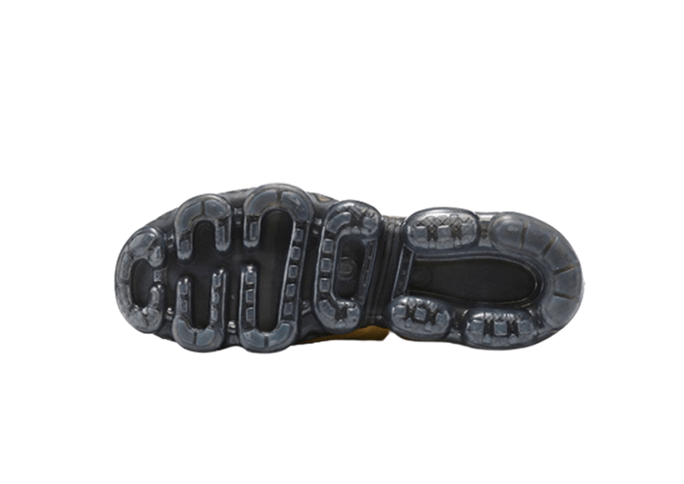 נעלי נייק-NIKE AIR VAPROMAX 2019 - TANGERINE YELLOW-WHITE LOGO – תמונה 3