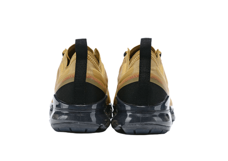 נעלי נייק-NIKE AIR VAPROMAX 2019 - TANGERINE YELLOW-WHITE LOGO – תמונה 5