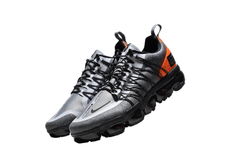 נעלי נייק-NIKE AIR VAPROMAX 2019 - WHITE - GRAY - ORG – תמונה 2