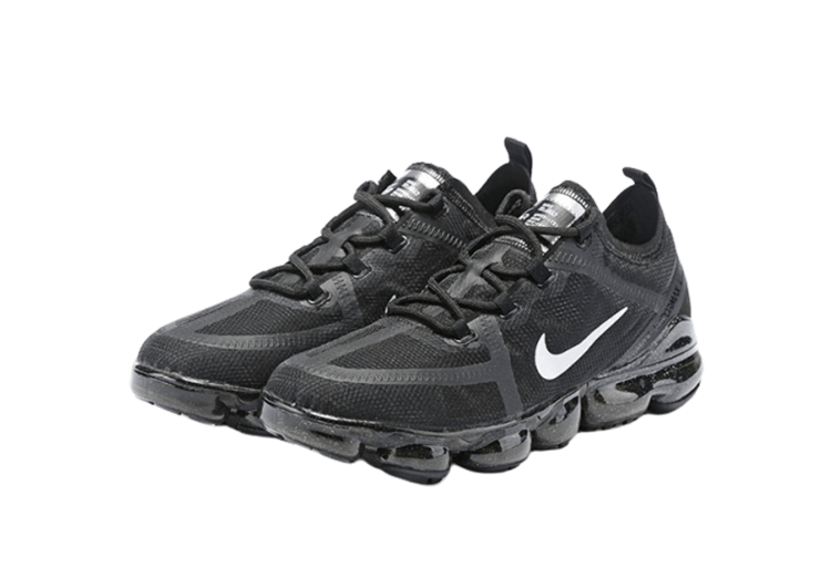 נעלי נייק-NIKE AIR VAPROMAX 2019 - WHITE LOGO - BLACK – תמונה 2