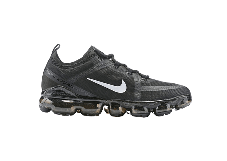 נעלי נייק-NIKE AIR VAPROMAX 2019 - WHITE LOGO - BLACK – תמונה 4