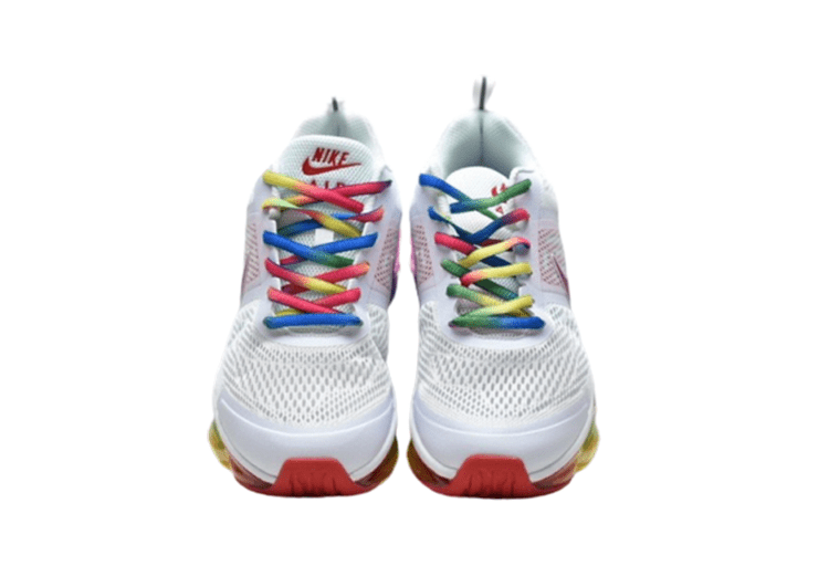 נעלי נייק-NIKE AIR VAPROMAX 2019 - WHITE-YELLOW-RED – תמונה 4