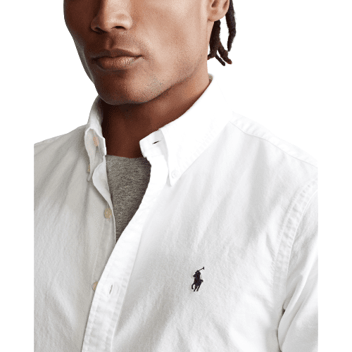 ראלף לורן-RALPH LAUREN SHIRT MEN'S SHORT WHITE – תמונה 5